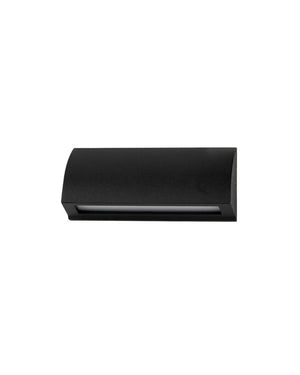 Curved Exterior Wall Light | Small Black | Lighting Collective