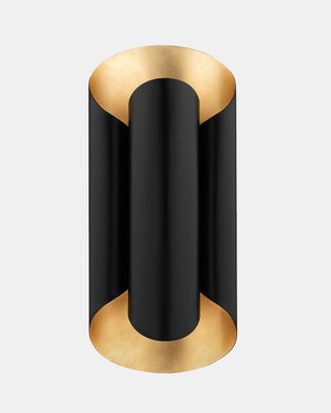 Curved Metal Up Down Wall Light | Black | Lighting Collective