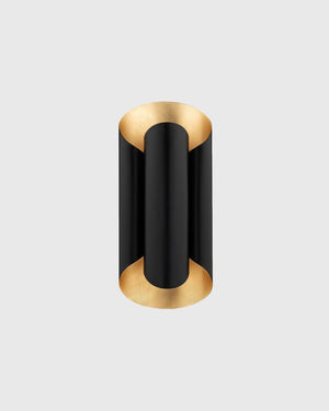 Curved Metal Up Down Wall Light | Black