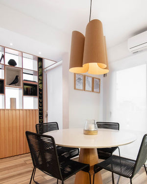 Curved Timber Pendant Light | Petiribi | Medium | Dining Room 