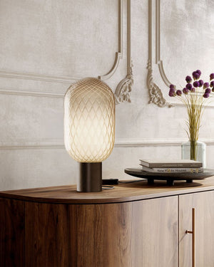 Designer Perfume Bottle Inspired Glass Lamp | Bloom | Bronze Gradient