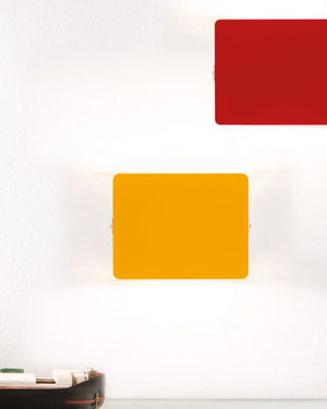 Designer Pivoting Wall Light | Applique A Volet Pivotant | Yellow & Red