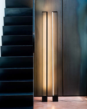 Dimmable Rectangular LED Floor Lamp | Black