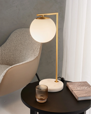 Elegant Antique Brass & Marble Table Lamp | SALE | Lighting Collective