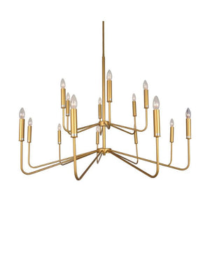 Elegant Gold Sleek Chandelier | Lighting Collective