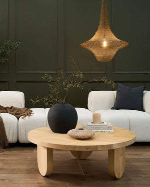 Elongated Crochet Wire Pendant Light | Brass | Lighting Collective