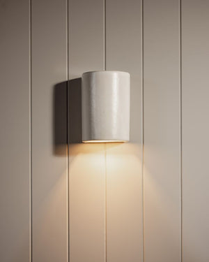 Exterior Ceramic Cylindrical Wall Light | Dawn