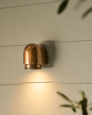 Exterior Industrial Bunker Light | Brass | Lighting Collective