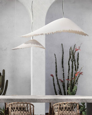 Exterior Sculptural Fiberglass Pendant | Both Sizes