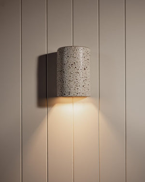Exterior Speckled Ceramic Wall Light | Dusk