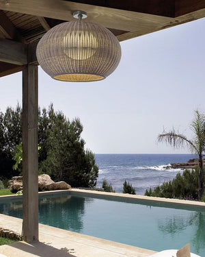 Exterior Woven Sphere Ceiling Light | Lighting Collective