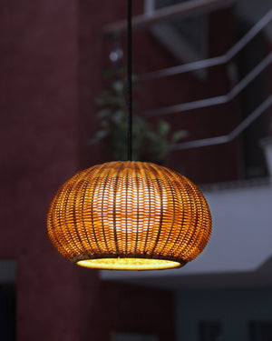 Exterior Woven Sphere Pendant Light | Brown | Lighting Collective