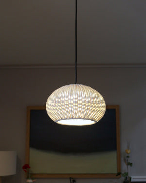 Exterior Woven Sphere Pendant Light | White | Lighting Collective