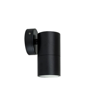 Fixed Down Pillar Wall Light | Black | Lighting Collective