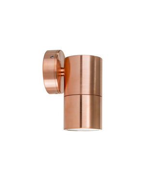 Fixed Down Pillar Wall Light | Copper | Lighting Collective