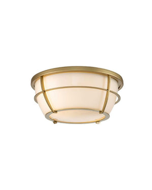 Flush Bathroom Ceiling Light | Natural Brass | Lighting Collective