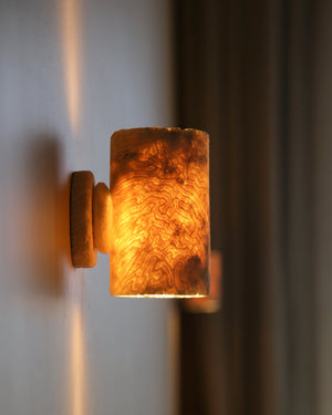 Fossil Coral Tube Wall Sconce | Small | Fossil Coral | Lighting Collective