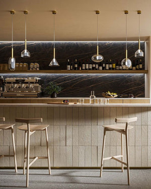 Geometric Brass Pendant Light 