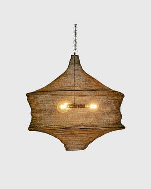 Geometric Crochet Wire Pendant Light | Brass | Lighting Collective