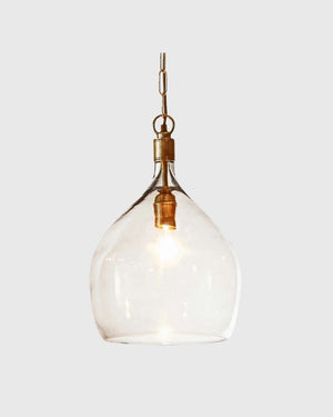Glass Curved Silhouette Pendant Light | Brass | Lighting Collective