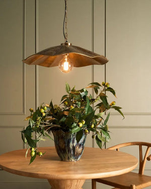 Hammered Antique Brass Pendant | Lighting Collective