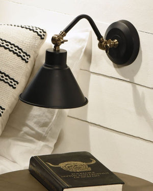 Hamptons Black & Gold Wall Light | Lighting Collective