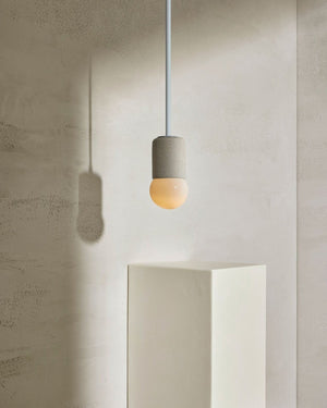 Handmade Ceramic Suspended Rod Pendant | Terra | Vanilla Bean | White | Lighting Collective