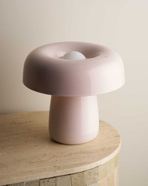 Handmade Curve Clay Lamp | Rose Quartz | Lighting Collective