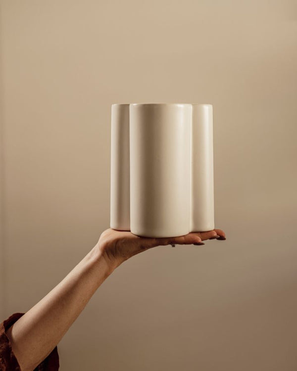 Handmade Curved Clay Wall Light | Cloud