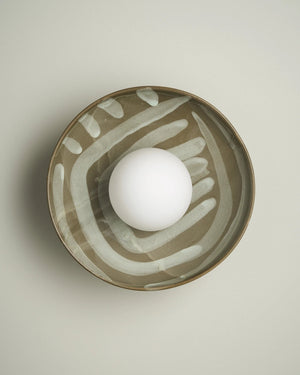 Handmade Patterned Ceramic Dish Wall Sconce | Spaghetti Junction | Lighting Collective