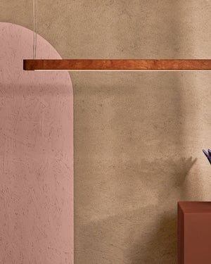 Handmade Timber Linear Pendant | House | Blackwood