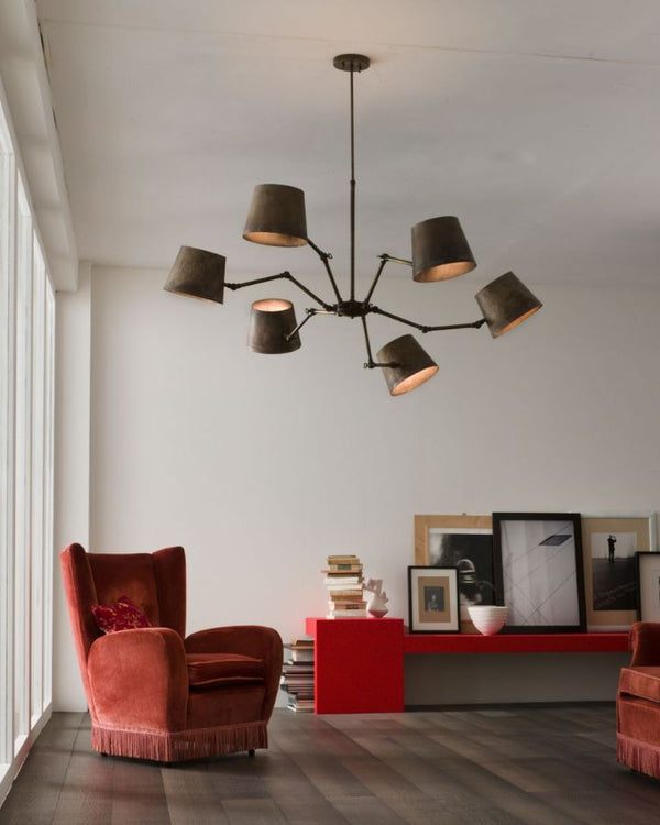 Industrial Chandelier - Rustic Iron Pendant Light