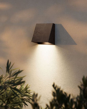 Italian Dark Brass Wall Light | Square