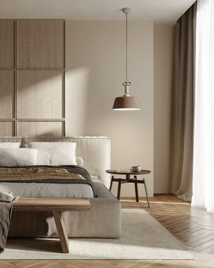 Italian Designer Pendant Light | Matte Brown