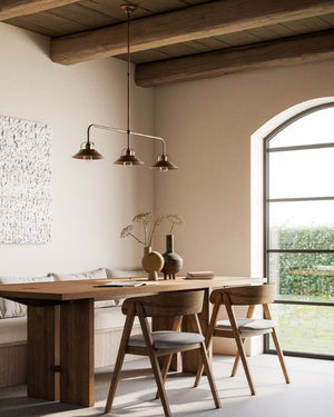 Italian Farmhouse Three Light Rod Pendant