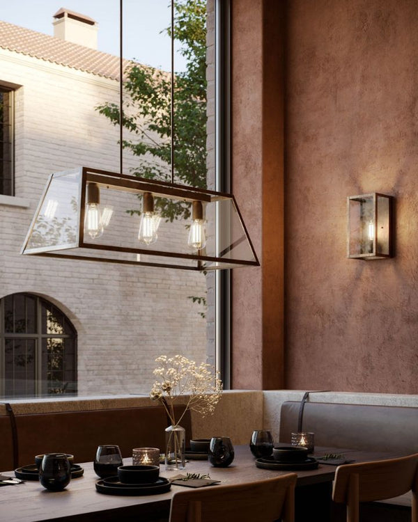 Italian Made Iron Bench Lantern