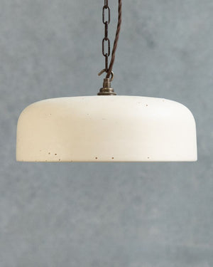 Large Wide Bowl Concrete Pendant | Sand | Lighting Collective