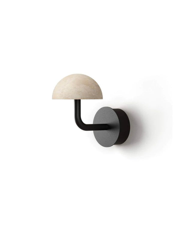 Matte Black / Travertine