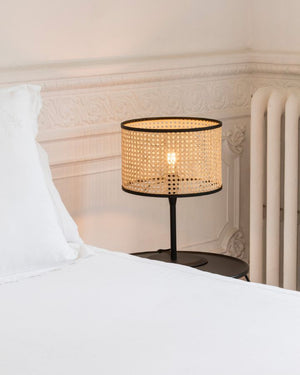 Mediterranean Rattan Cane Table Lamp | Lighting Collective