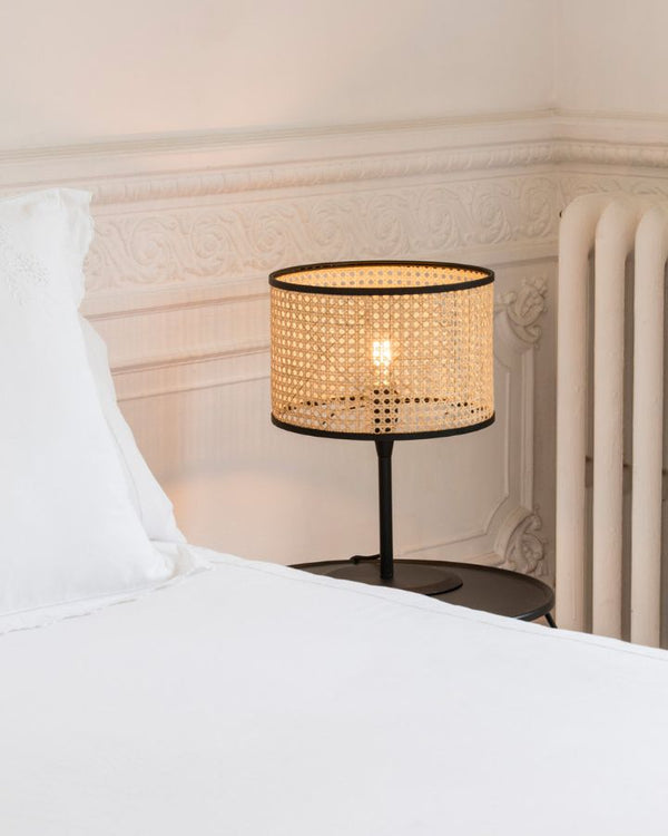 Mediterranean Rattan Cane Table Lamp