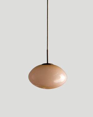 Mellow Oval Pendant Light | Translucent | Apricot | Brass | Lighting Collective