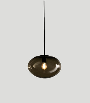 Mellow Oval Pendant Light | Transparent | Graphite | Lighting Collective