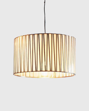 Metal and Mirror Glass Drum Pendant | Lighting Collective