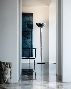 Mid-Century Modern Upside Down Metal Dome Floor Lamp | AM2Z