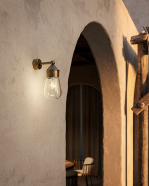 Mini Antique Brass Wall Light