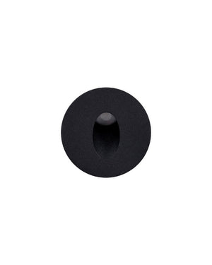 Mini Recessed Low Voltage Round Step Light | Black | Lighting Collective