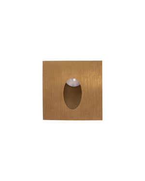 Mini Recessed Low Voltage Square Step Light | Brass | Lighting Collective