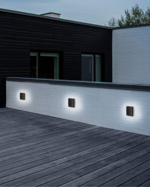 Minimalist Black Square Indirect Wall Light