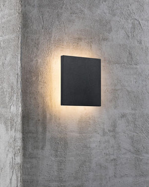 Minimalist Black Square Indirect Wall Light | Lighting Collective