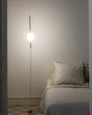 Minimalist Brass Suspended Orb Pendant | Lighting Collective